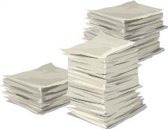 Graphic of stacks of paper